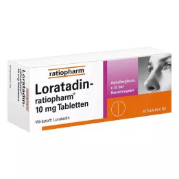 LORATADIN-ratiopharm 10 mg tabletid, 50 tk