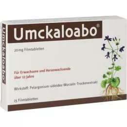 UMCKALOABO 20 mg kilega kaetud tabletid, 15 tk