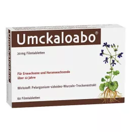 UMCKALOABO 20 mg õhukese polümeerikattega tabletid, 60 tk