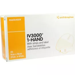 OPSITE IV 3000 9x12 cm läbipaistev kanüüli fikseerimine, 50 tk