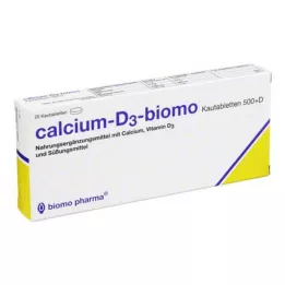 CALCIUM-D3-biomo närimistabletid 500+D, 20 tk