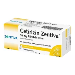 CETIRIZIN Zentiva 10 mg õhukese polümeerikattega tabletid, 50 tk