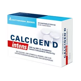 CALCIGEN D intens 1000 mg/880 I.E. närimistabletid, 48 tk