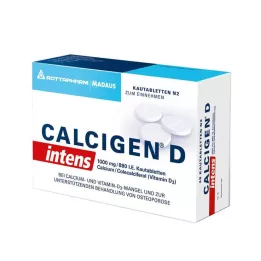 CALCIGEN D intens 1000 mg/880 I.E. närimistabletid, 120 tk