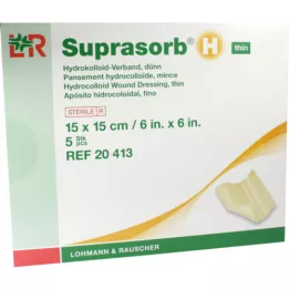 Suprasorb H Hydrocolloid Association õhuke 15x15 cm, 5 tk