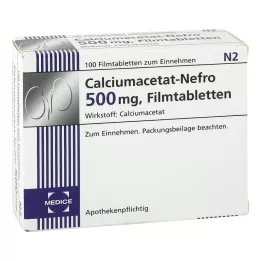 CALCIUMACETAT NEFRO 500 mg õhukese polümeerikattega tabletid, 100 tk