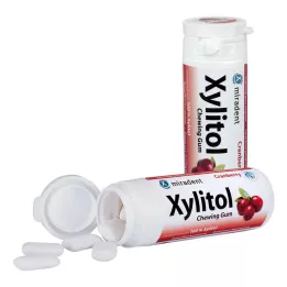 Miradent Xylitol Gum Cranberry, 30 tk