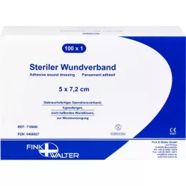 WUNDVERBAND steril 5x7,2 cm, 100 tk