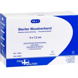WUNDVERBAND steriilne 5x7,2 cm, 100 tk