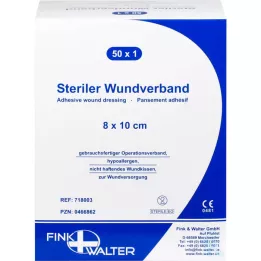 WUNDVERBAND steril 8x10 cm, 50 tk