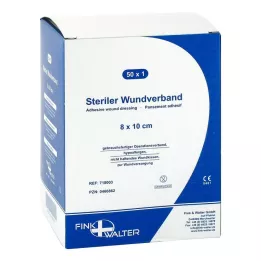 WUNDVERBAND steriilne 8x10 cm, 50 tk