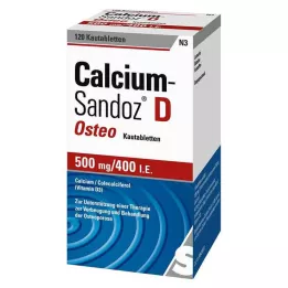 CALCIUM SANDOZ D Osteo 500 mg/400 I.E. Närimistabletid, 120 tk