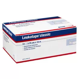 LEUKOTAPE Klassikaline 3,75 cmx10 m valge, 12 tk