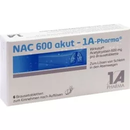 NAC 600 akuutse 1a Pharma kihisev tabletid, 6 tk