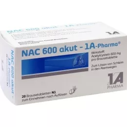 NAC 600 akuutse 1a Pharma kihisev tabletid, 20 tk