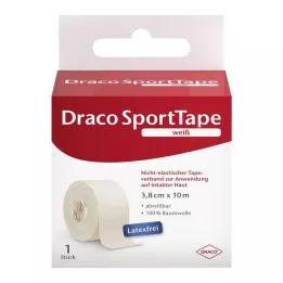 DRACO TAPEVERBAND 3,8 cmx10 m valge, 1 tk