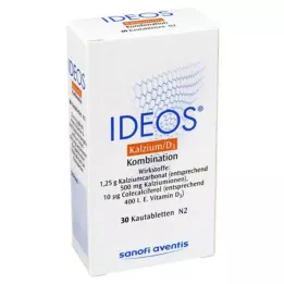 IDEOS 500 mg/400 RÜ närimistabletid, 30 tk