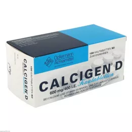 CALCIGEN D 600 mg/400 I.E. närimistabletid, 100 tk