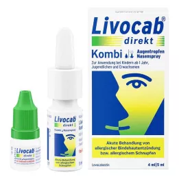 LIVOCAB direct combo 4 ml silmatilgad + 5 ml ninasprei, 1 pakk