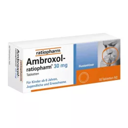 AMBROXOL-ratiopharm 30 mg köha rögalahtistavad tabletid, 50 tk
