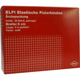 Dracoelfi elastne kinnitusside 6cmx4m krepitud, 20 tk