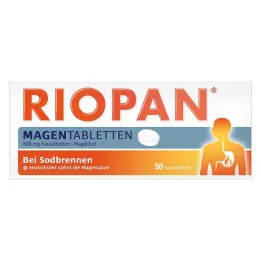 RIOPAN Kõhutabletid Närimistabletid, 50 tk