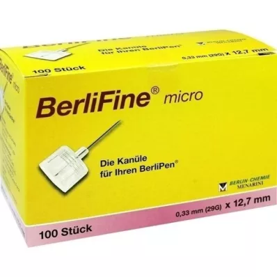 BERLIFINE mikrokanüül 0,33x12,7 mm, 100 tk