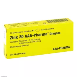 ZINK 20 AAA-Pharma Dragees, 20 tk