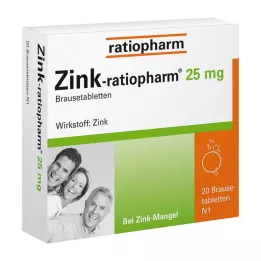ZINK-RATIOPHARM 25 mg kihisevad tabletid, 20 tk