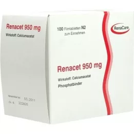 RENACET 950 mg kilega kaetud tabletid, 100 tk
