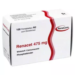 RENACET 475 mg õhukese polümeerikattega tabletid, 100 tk