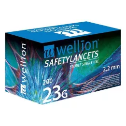 WELLION Ohutuslansetid 23 G Ühekordsed ohutuslantsetid, 200 tk