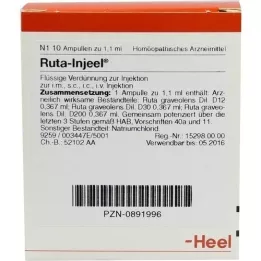 RUTA INJEEL ampullid, 10 tk