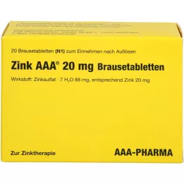 ZINK AAA 20 mg kihisevad tabletid, 20 tk