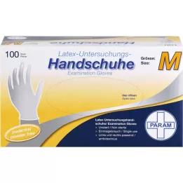 HANDSCHUHE Ühekordne latekspulbrivaba M, 100 tk