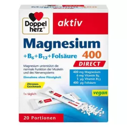 DOPPELHERZ Magneesium+B-vitamiinid DIRECT Pelletid, 20 tk