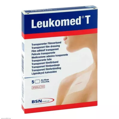 LEUKOMED läbipaistev steriilne krohv 8x10 cm, 5 tk