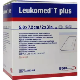 LEUKOMED transp.plus steriilsed plaastrid 5x7,2 cm, 50 tk