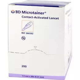 BD MICROTAINER Lanzette Lila 30 g 1,5 mm, 200 tk