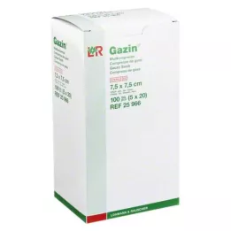 GAZIN Marli komp. 7,5x7,5 cm steriilne 12-kihiline, 5x20 tk
