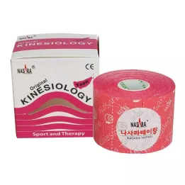 NASARA Kinesioteip 5 cmx5 m roosa, 1 tk