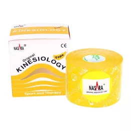 NASARA Kinesioteip 5 cmx5 m kollane, 1 tk