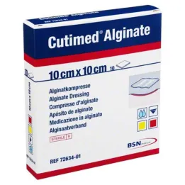 Cutimed Alginate Alginaat kompressid 10x10cm, 10 tk