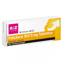 FOLSÄURE AbZ 5 mg tabletid, 20 tk