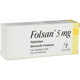 FOLSAN 5 mg tabletid, 100 tk
