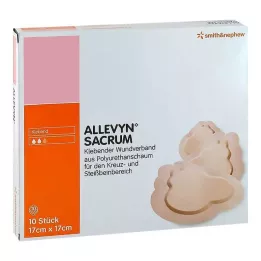 ALLEVYN Sacrum small 17x17 cm haavasideme liim, 10 tk