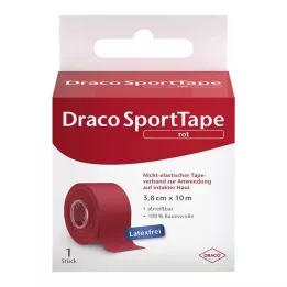 DRACO TAPEVERBAND 3,8 cmx10 m punane, 1 tk