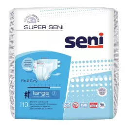 SUPER SENI Inkontinentsipüksid täiskasvanutele suurus 3 L, 10 tk