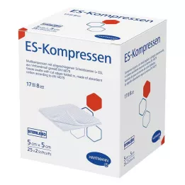 ES-KOMPRESSEN steriilne 5x5 cm 8-suunaline, 25X2 tk