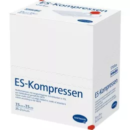 ES-KOMPRESSEN steril 7,5x7,5 cm 8 korda, 25x2 tk